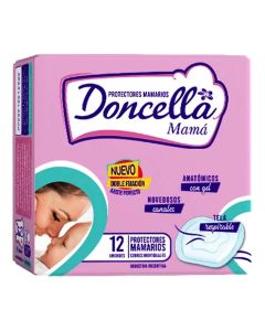 DONCELLA PROTECTOR MAMARIO C/GEL CANALES Y TELA RESPIRABLE X 12 SOBRES