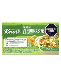 KNORR CALDO S/VERDURA DESHIDRA C/HIERBAS Y ESPECIAS ESTUCHE X 6 UNI X 9.5 GR C/U