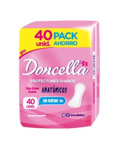 DONCELLA PROTECTOR DIARIO SIN DEO ANATOMICO X 40