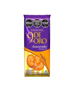 9 DE ORO BIZCOCHOS AZUCARADOS X 210 GRS