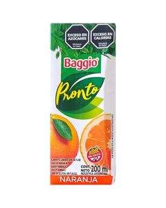 BAGGIO PRONTO JUGO NARANJA X 200 ML.