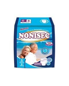 ROPA INTERIOR DESCARTABLE P/ADULTO NONISEC G. X 8U.