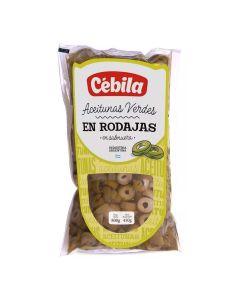 CEBILA ACEITUNAS VERDE RODAJAS X 450 GR