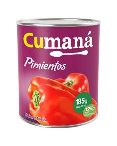 CUMANA PIMIENTOS MORRONES ENTEROS X 185 GR / 125 GR