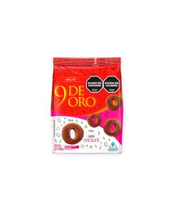 9 DE ORO ANILLITOS SABOR CHOCOLATE X 120 GRS