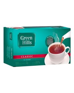 GREEN HILLS CLASSIC TE NEGRO 100 SAQUITOS X 2 GR C/U