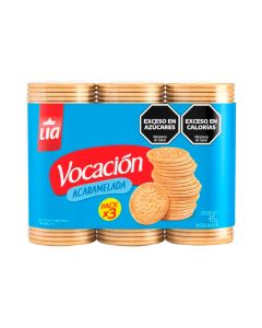 VOCACION GALLETITAS DULCES ACARAMELADA S/VAINILLA  X 435 GR X 145 GR C/U