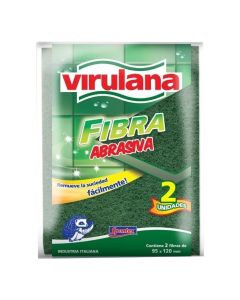 VIRULANA ESPONJA FIBRA ABRASIVA X 2 UNID