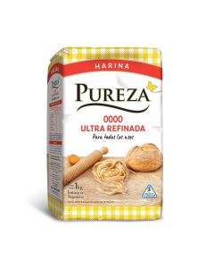 PUREZA HARINA 0000 ULTRA REFINADA CON VITAMINA D X 1 KG!