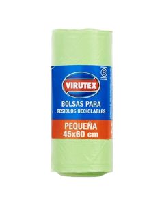 VIRUTEX BOLSA BASURA VERDE 45 X 60