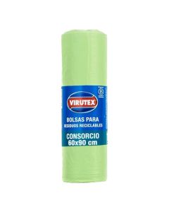 VIRUTEX BOLSA BASURA VERDE 60 X 90