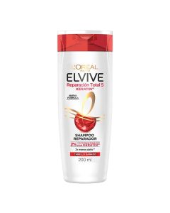 ELVIVE REPARACION TOTAL 5 KERATIN SHAMPOO REPARADOR CABELLO DAÑADO X 200 ML