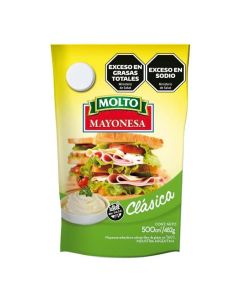 *MOLTO MAYONESA CLASICA SIN TACC X 500 CM/482 GR