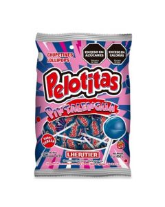 LHERITIER CHUPETINES-LOLLIPOPS PELOTITAS PINTA LENGUA SIN TACC X 450 GR.