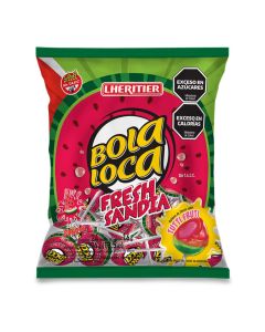 LHERITIER CHUPETIN BOLA LOCA FRESH SANDIA SIN TACC X 384 GR