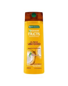 GARNIER FRUCTIS OIL REPAIR LISO COCO SHAMPOO FORTIFICANTE SIN PARABENOS X 200 ML