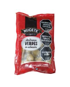 NUCETE ACEITUNAS VERDES EN SALMURA SACHET X 200 GR/330 GR