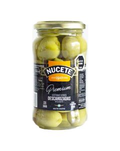 NUCETE ACEITUNAS VERDES DESCAROZADAS PREMIUN EN SALMURA X 180 GR/360 GR