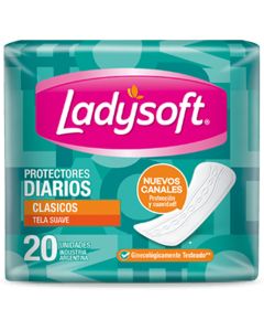 LADYSOFT CLASICO PROTECTORES DIARIOS NUEVOS CANALES X 20 UNI