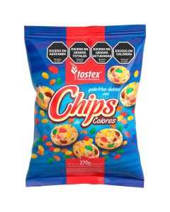 //TOSTEX GALLETITAS DULCES CON CHIPS DE COLORES X 270 GR