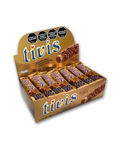FELFORT TIVIS CUBANITOS RELLENOS BAÑADOS EN CHOCOLATE C/ LECHE Y CEREAL X 25 GR