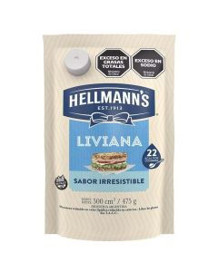 HELLMANNS MAYONESA LIVIANA DOYPACK SIN TACC X 475 G