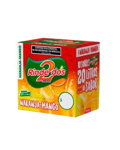 RINDE 2 JUGO SABOR NARANJA MANGO 10 X 13 GR