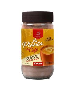 CABRALES LA PLANTA DE CAFE SUAVE INSTANTANEO S/AZUCAR FRASCO X 100 GR