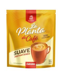CABRALES LA PLANTA DE CAFE SUAVE INSTANTANEO S/AZUCAR DOYPACK X 160 GR