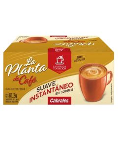 CABRALES LA PLANTA DE CAFE SUAVE INSTANTANEO S/AZUCAR EN SOB 36 X 1.7 GR C/U