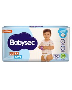 BABYSEC ULTRA SOFT HIPERPACK TALLE G X 40 UNI
