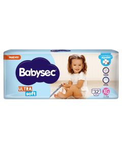 BABYSEC ULTRA SOFT HIPERPACK TALLE XG X 32 UNI
