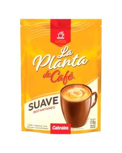 CABRALES LA PLANTA DE CAFE TOSTADO SUAVE INSTANTANEO S/AZUCAR DOY PACK X 110 GR