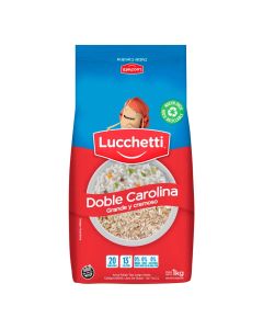 LUCCHETTI ARROZ DOBLE CAROLINA GRENDE Y CREMOSO SIN TACC X 1 KG