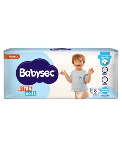 BABYSEC ULTRASOFT STANDARD TALLE XXG X 8 UNI