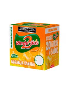 RINDE 2 JUGO SABOR NARANJA BANANA 10 X 13 GR