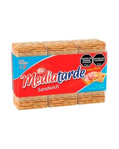 MEDIATARDE GALLETITAS CRACKERS SANDWICH PACK FAMILIAR 3 X 107 GR
