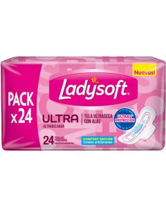 LADYSOFT TELA ULTRASECA C/ALAS ULTRADELGADA ULTRA PROTECCION PACK X 24 UNI