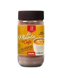 LA PLANTA DE CAFE CLASICO INSTANTANEO S/AZUCAR FRASCO X 170 GR