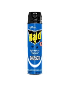 RAID MATA MOSCAS MOSQUITOS Y ZANCUDOS AEROSOL X 233 GR / 380 CM