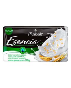 PLUSBELLE JABON D/TOCADOR ESENCIA P/TODO TIPO D/PIEL C/LECHE D/ARROZ X 120 GR