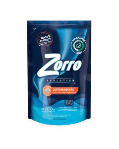 ZORRO EVOLUTION JABON LIQUIDO P/ROPA QUITAMANCHAS REGU DOYPACK X 800 ML