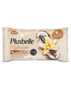 PLUSBELLE JABON D/TOCADOR NUTRICION LECHE D/COCO Y VAINI C/GLICERI VEGE 3 X 120 GR