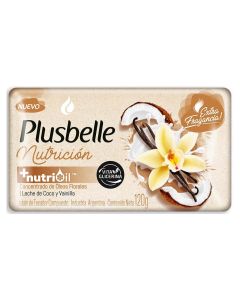 PLUSBELLE JABON D/TOCADOR NUTRICION LECHE D/COCO Y VAINI C/GLICERI VEGE X 120 GR