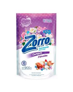 ZORRO SUAVIZANTE P/ROPA CAMPOS FLORALES DOYPACK X 900 ML