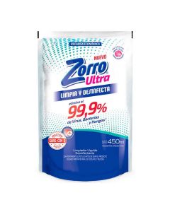 ZORRO ULTRA LIMPIADOR LIQUIDO DESINFECTANTE DOYPACK X 450 ML