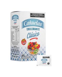 CAÑUELAS EDULCORANTE DIETETICO E/POLVO CLASICO SIN TACC X 100 SOBRES X 0.8 GR C/U