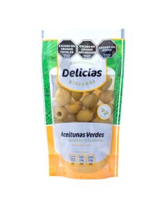 DELICIAS RIOJANAS ACEITUNAS VERDES DESCAROZADAS E/SALMUERA DOY PACK X 150 GR / 300 GR