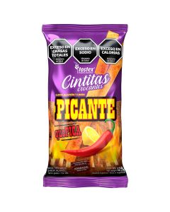 //TOSTEX CINTITAS CROCANTES PICANTE S/JALAPEÑO Y LIMON X 125 GR
