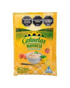 CAÑUELAS MAYONESA C/JUGO D/LIMON SACHET SIN TACC X 125 ML / 121 GR